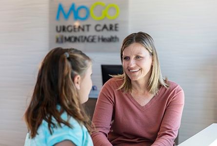 Mom and daughter at MoGo Urgent Care