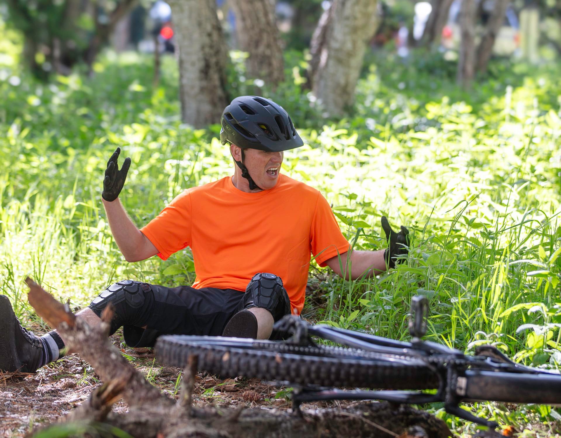 Man fell off his bike into poison oak