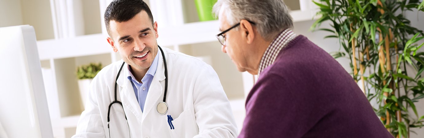 Doctor talking to patient