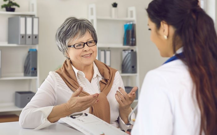 Woman at the doctor